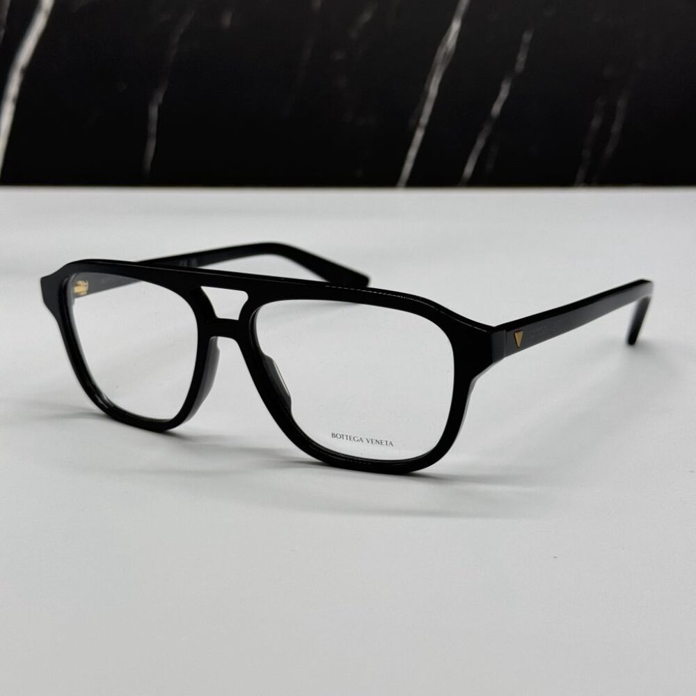 NEW BV1294O 001 BOTTEGA VENETA BLACK UNISEX BOTTEGA VENETA EYEGLASSES - Picture 2 of 10